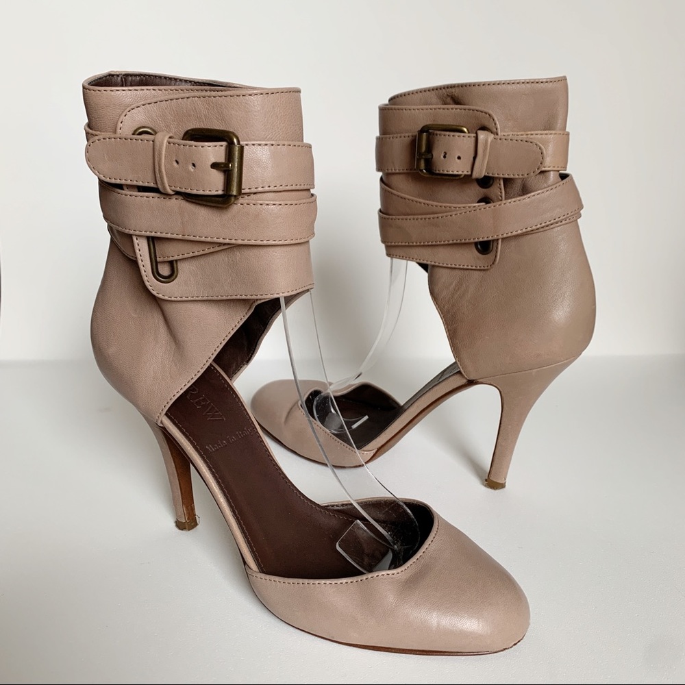 J.Crew Nicos Ankle-Wrap Heels Leather Size 6